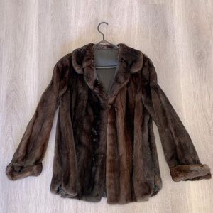 Womens Natural ranch mink jacket